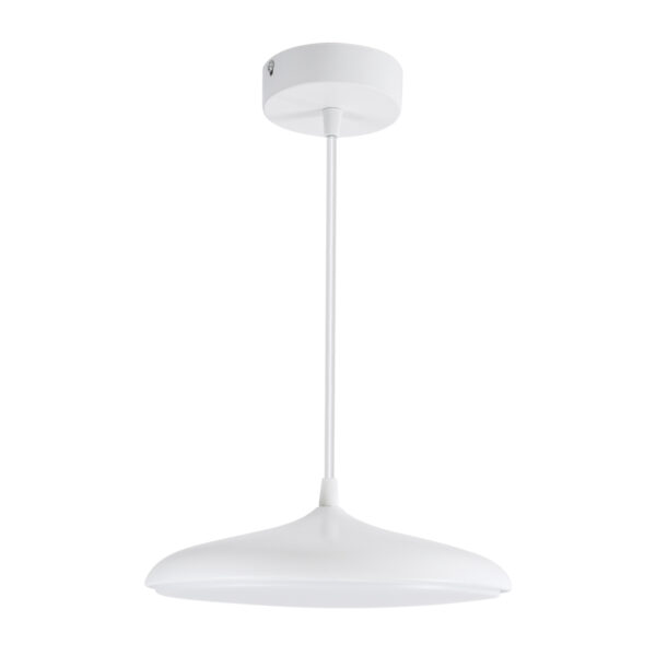 GloboStar® BARON 61252 Κρεμαστή Πλαφονιέρα Οροφής LED CCT 12W 1440lm 120° AC 220-240V - Εναλλαγή Φωτισμού μέσω Διακόπτη On/Off All In One Ψυχρό 6000k+Φυσικό 4500k+Θερμό 2700k Φ25 x Υ8cm - Λευκό - 3 Years Warranty - Image 3