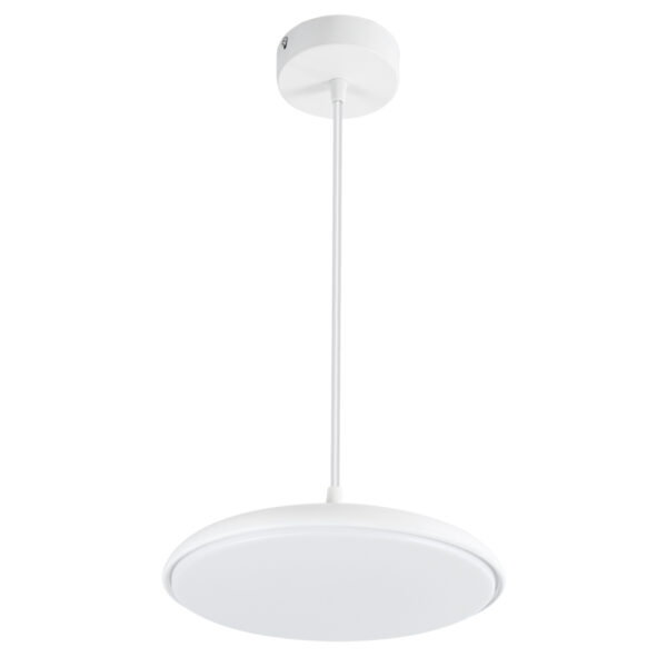 GloboStar® BARON 61252 Κρεμαστή Πλαφονιέρα Οροφής LED CCT 12W 1440lm 120° AC 220-240V - Εναλλαγή Φωτισμού μέσω Διακόπτη On/Off All In One Ψυχρό 6000k+Φυσικό 4500k+Θερμό 2700k Φ25 x Υ8cm - Λευκό - 3 Years Warranty - Image 4