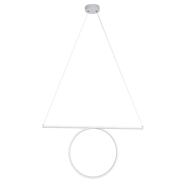 GloboStar® ROME 61295 Κρεμαστό Φωτιστικό Οροφής Linear Design LED CCT 24W 2640lm 200° AC 220-240V - Εναλλαγή Φωτισμού μέσω Διακόπτη On/Off All In One Ψυχρό 6000k+Φυσικό 4500k+Θερμό 2700k Μ65.5 x Π4 x Υ33cm - Λευκό - 3 Years Warranty - Image 3