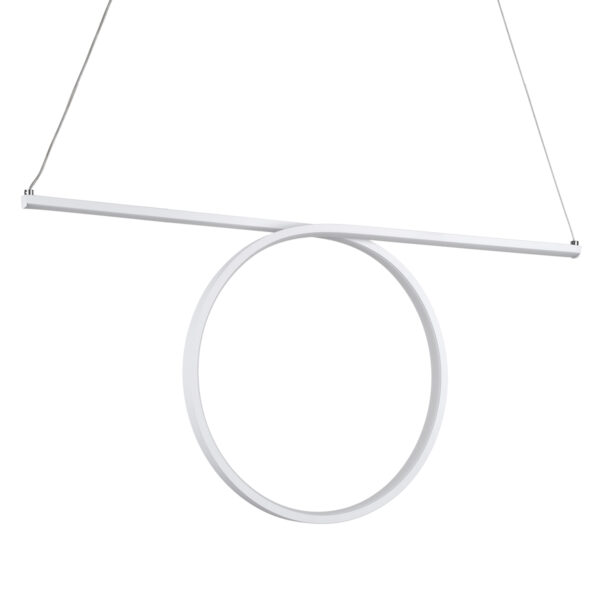 GloboStar® ROME 61295 Κρεμαστό Φωτιστικό Οροφής Linear Design LED CCT 24W 2640lm 200° AC 220-240V - Εναλλαγή Φωτισμού μέσω Διακόπτη On/Off All In One Ψυχρό 6000k+Φυσικό 4500k+Θερμό 2700k Μ65.5 x Π4 x Υ33cm - Λευκό - 3 Years Warranty - Image 4