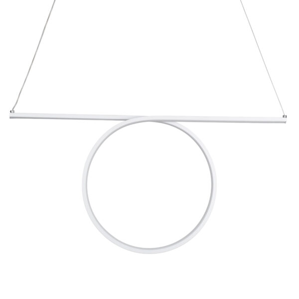 GloboStar® ROME 61295 Κρεμαστό Φωτιστικό Οροφής Linear Design LED CCT 24W 2640lm 200° AC 220-240V - Εναλλαγή Φωτισμού μέσω Διακόπτη On/Off All In One Ψυχρό 6000k+Φυσικό 4500k+Θερμό 2700k Μ65.5 x Π4 x Υ33cm - Λευκό - 3 Years Warranty - Image 5