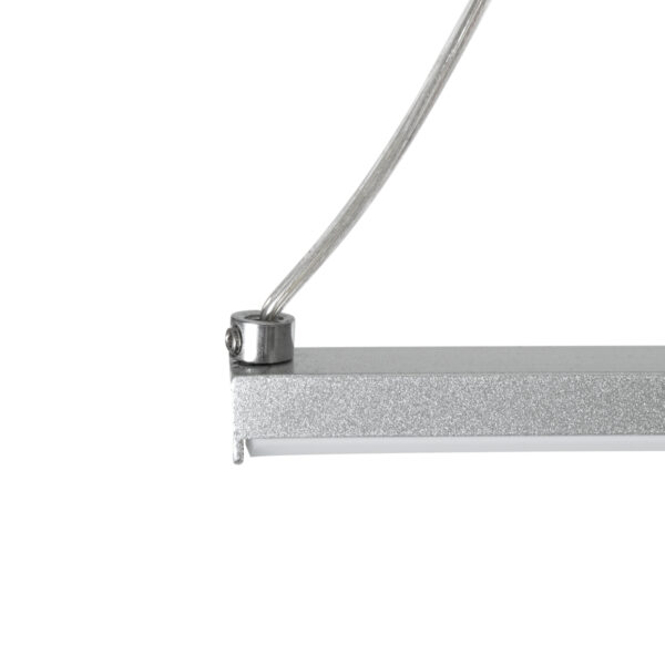 GloboStar® ROME 61296 Κρεμαστό Φωτιστικό Οροφής Linear Design LED CCT 24W 2640lm 200° AC 220-240V - Εναλλαγή Φωτισμού μέσω Διακόπτη On/Off All In One Ψυχρό 6000k+Φυσικό 4500k+Θερμό 2700k Μ65.5 x Π4 x Υ33cm - Ασημί Βούρτσας - 3 Years Warranty - Image 7