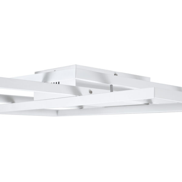 GloboStar® QUADRA 61386 Φωτιστικό Οροφής Design LED CCT 100W 12000lm 120° AC 220-240V - Εναλλαγή Φωτισμού μέσω Τηλεχειριστηρίου All In One Ψυχρό 6000k+Φυσικό 4500k+Θερμό 2700k Dimmable Μ85 x Π45 x Υ9cm - Λευκό - 3 Years Warranty - Image 7