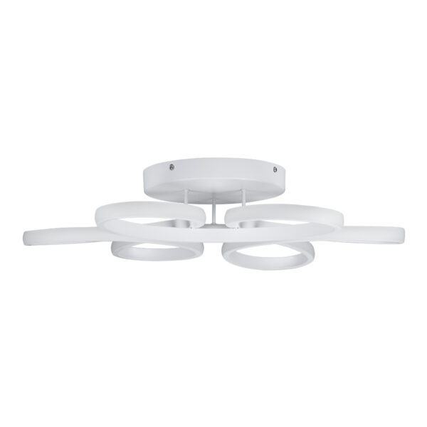 GloboStar® MARGARET 61401 Φωτιστικό Οροφής Design LED CCT 54W 6210lm 360° AC 220-240V - Εναλλαγή Φωτισμού μέσω Τηλεχειριστηρίου All In One Ψυχρό 6000k+Φυσικό 4500k+Θερμό 2700k Dimmable Φ57 x Υ12cm - Λευκό - 3 Years Warranty - Image 4