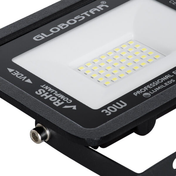 GloboStar® ATLAS 61416 Επαγγελματικός Προβολέας LED 30W 3750lm 120° AC 220-240V - Αδιάβροχος IP67 - Μ16 x Π2.5 x Υ12.5cm - Μαύρο - Ψυχρό Λευκό 6000K - LUMILEDS Chips - TÜV Rheinland Certified - 5 Years Warranty - Image 5