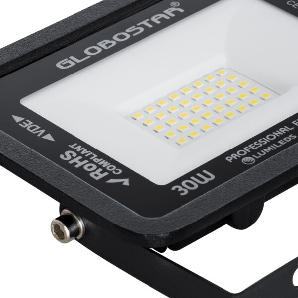 GloboStar® ATLAS 61417 Επαγγελματικός Προβολέας LED 30W 3600lm 120° AC 220-240V - Αδιάβροχος IP67 - Μ16 x Π2.5 x Υ12.5cm - Μαύρο - Φυσικό Λευκό 4500K - LUMILEDS Chips - TÜV Rheinland Certified - 5 Years Warranty - Image 5