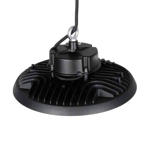 GLOBOSTAR® INDUSTRY 61502 Βιομηχανικό Φωτιστικό Καμπάνα High Bay UFO LED 200W 30000lm SDCM<5 90° AC 85-265V Αδιάβροχο IP65 IK08 Μαύρο Χυτό Αλουμίνιο - Φυσικό Λευκό 5000K - 338 x Sanan Opto SMD Chip & TÜV SÜD Driver - Μ30 x Π30 x Υ16cm - 5 Χρόνια Εγγύηση - Image 4