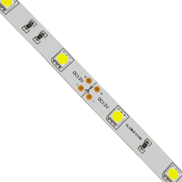 GloboStar® 70010 Ταινία LED SMD 5050 5m 7.2W/m 30LED/m 792lm/m 120° DC 12V IP20 Ψυχρό Λευκό 6000K - Image 2