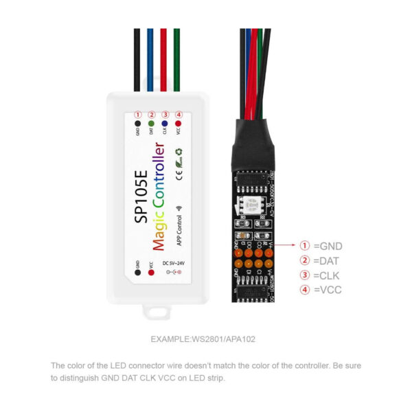 GloboStar® 70039 SP105E Ασύρματος WiFi LED FULL COLOR Magic Digital Pixel Controller iOS/Android Bluetooth για LED Digital Πολύχρωμα και Μονόχρωμα Προϊόντα DC 5-24V 1 x 2048 IC Max - Image 9