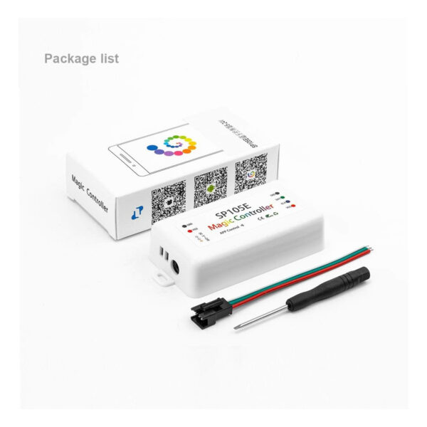 GloboStar® 70039 SP105E Ασύρματος WiFi LED FULL COLOR Magic Digital Pixel Controller iOS/Android Bluetooth για LED Digital Πολύχρωμα και Μονόχρωμα Προϊόντα DC 5-24V 1 x 2048 IC Max - Image 11