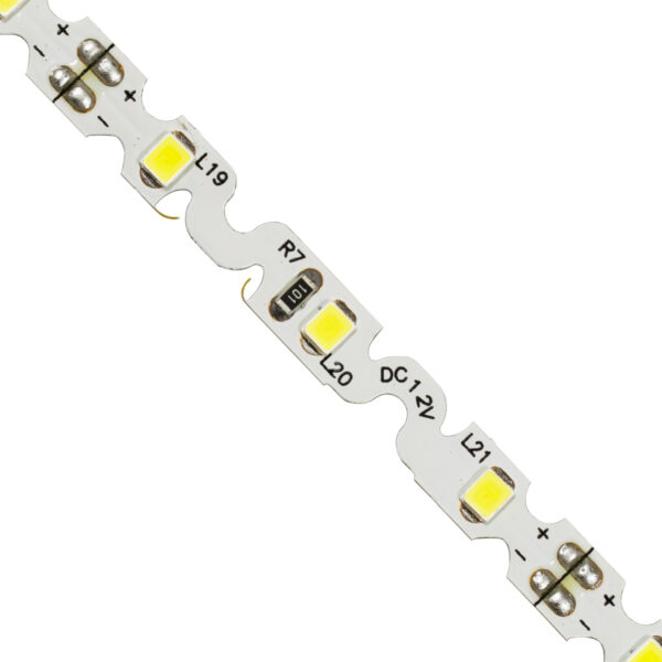 GloboStar® 70040 Ταινία LED Τύπου S Ζιγκ Ζαγκ SMD 2835 5m 6W/m 60LED/m 960lm/m 120° DC 12V IP20 Ψυχρό Λευκό 6000K - 5 Χρόνια Εγγύηση - Image 2