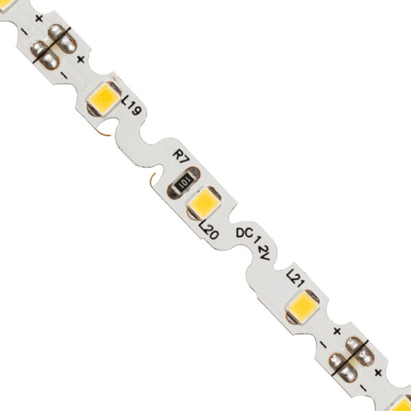 GloboStar® 70042 Ταινία LED Τύπου S Ζιγκ Ζαγκ SMD 2835 5m 6W/m 60LED/m 924lm/m 120° DC 12V IP20 Θερμό Λευκό 3000K - 5 Χρόνια Εγγύηση - Image 2