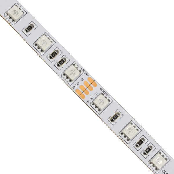 GloboStar® 70229 Ταινία LED SMD 5050 5m 14.4W/m 60LED/m 800lm/m 120° DC 24V IP20 RGB - Image 2