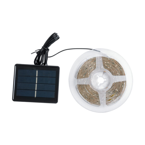 GloboStar® SOLAR LEDSTRIP 70421 Αυτόνομο Ηλιακό Σετ Ταινία LED 3m 3W/3m 90LED 2835 SMD 30lm/m 120° με Ενσωματωμένα Προγράμματα Λειτουργίας - Αδιάβροχο IP65 - RGB - Μ300 x Π0.8 x Υ0.3cm - 2 Χρόνια Εγγύηση - Image 2