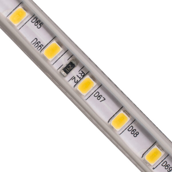 GloboStar® 70502 Slim Ταινία Μονής Σειράς Epistar LED SMD 2835 1m 12W/m 96LED/m 1608lm/m 120° DC 230V Αδιάβροχη IP68 Θερμό Λευκό 2700K Dimmable - Image 3