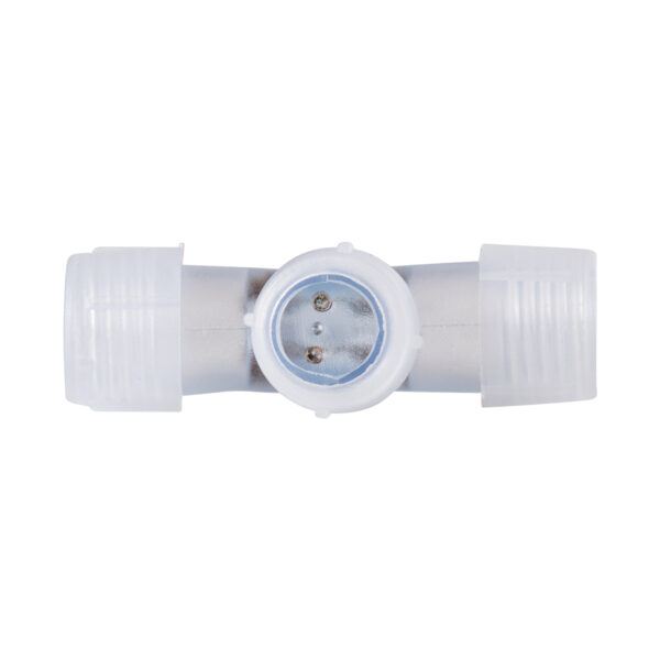 GloboStar® 70661 Σύνδεσμος T για RGB Φωτοσωλήνα LED 360° Degree DC 230V 2 Pin Αδιάβροχος IP68 - Image 3