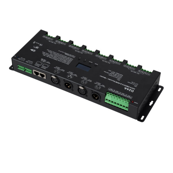 GloboStar® 70673 D24A SKYDANCE DC DMX & RDM Dimmer High Speed Controller / Decoder / Master 24 Καναλιών DC 12-24V 24 x 3A 72W - Max 72.5A 1740W - IP20 DMX512 Μ16.7 x Π5 x Υ2.4cm - 5 Years Warranty - Image 2