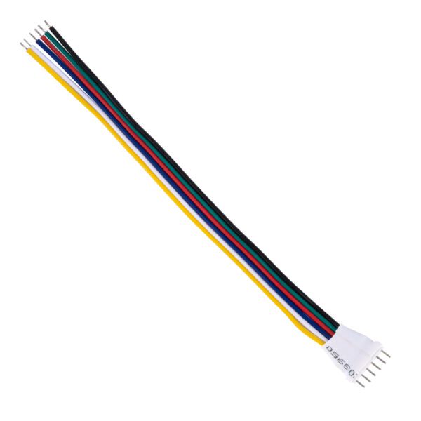 GloboStar® 70680 Καλώδιο Σύνδεσης Connector RGBW+WW με 15cm Καλώδιο 6 PIN για Controller - Image 2