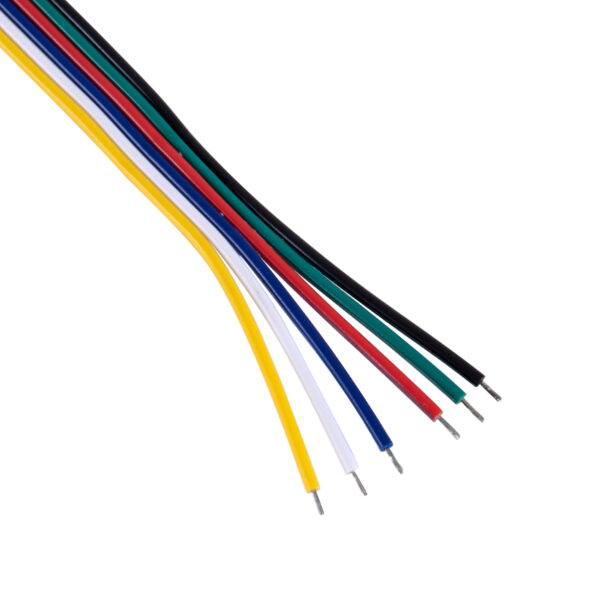 GloboStar® 70680 Καλώδιο Σύνδεσης Connector RGBW+WW με 15cm Καλώδιο 6 PIN για Controller - Image 4