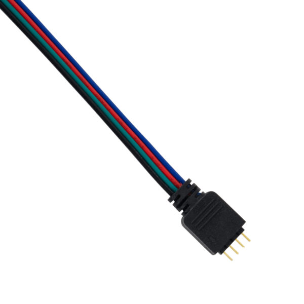 GloboStar® 70691 Ταχυσύνδεσμος Τροφοδοσίας IP20 - Strip To Power Connector 4 PIN Male για Ένωση 1 x RGB Ταινία LED Πλάτους 10mm - Image 2