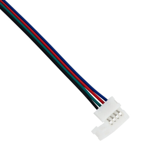 GloboStar® 70691 Ταχυσύνδεσμος Τροφοδοσίας IP20 - Strip To Power Connector 4 PIN Male για Ένωση 1 x RGB Ταινία LED Πλάτους 10mm - Image 3