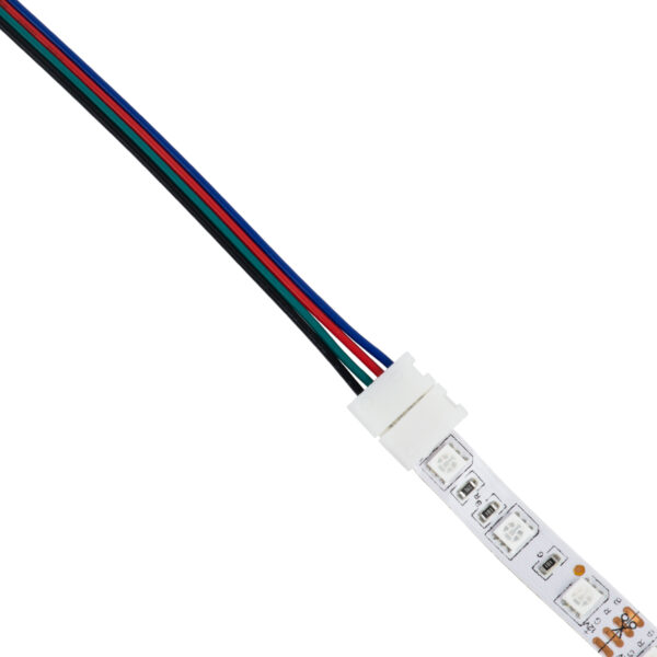 GloboStar® 70691 Ταχυσύνδεσμος Τροφοδοσίας IP20 - Strip To Power Connector 4 PIN Male για Ένωση 1 x RGB Ταινία LED Πλάτους 10mm - Image 5