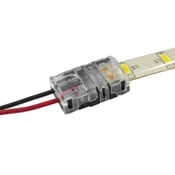 GloboStar® 70720 Αδιάβροχος Ταχυσύνδεσμος Ένωσης IP65 - Strip To Cable Connector για Ένωση 1 x Μονόχρωμης Αδιάβροχης Ταινίας LED Πλάτους 10mm με 1 x Καλώδιο Τροφοδοσίας - Image 4