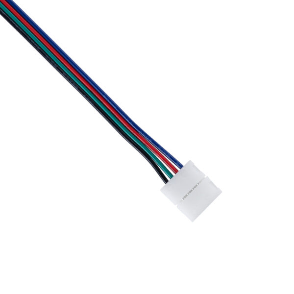 GloboStar® 70730 Μονός Connector Ατερμάτιστος με 15cm Καλώδιο για Όλες τις RGB Ταινίες LED 10mm - Image 2