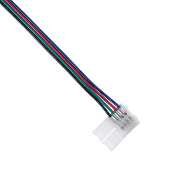 GloboStar® 70730 Μονός Connector Ατερμάτιστος με 15cm Καλώδιο για Όλες τις RGB Ταινίες LED 10mm - Image 3