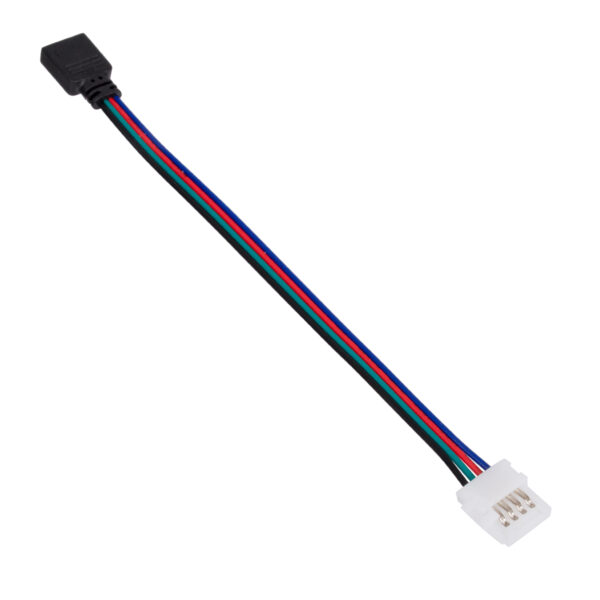 GloboStar® 70741 Ταχυσύνδεσμος Τροφοδοσίας IP20 - Strip To Power Connector 4 PIN για Ένωση 1 x RGB Ταινία LED Πλάτους 10mm - Image 2