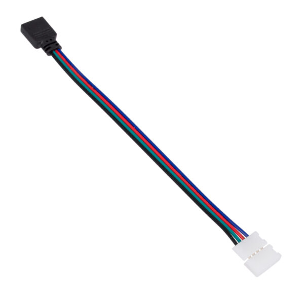 GloboStar® 70741 Ταχυσύνδεσμος Τροφοδοσίας IP20 - Strip To Power Connector 4 PIN για Ένωση 1 x RGB Ταινία LED Πλάτους 10mm - Image 3