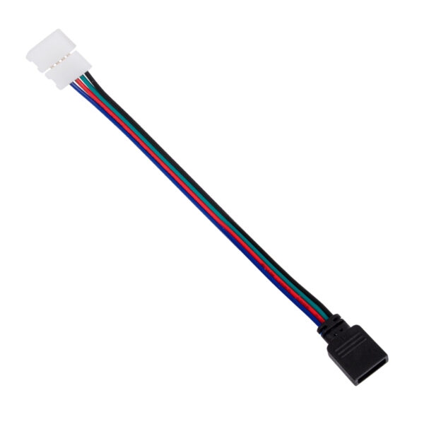 GloboStar® 70741 Ταχυσύνδεσμος Τροφοδοσίας IP20 - Strip To Power Connector 4 PIN για Ένωση 1 x RGB Ταινία LED Πλάτους 10mm - Image 4