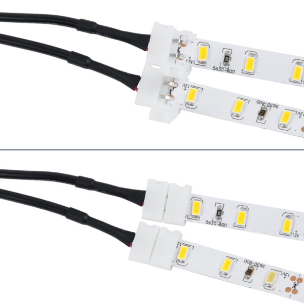 GloboStar® 70742 Καλώδιο Τροφοδοσίας DC για 2 Ταινίες LED από Female 2.1x5.5 σε 2 x 10mm 2 PIN Connector Μ32.3 x Π2 x Υ1cm - Image 3