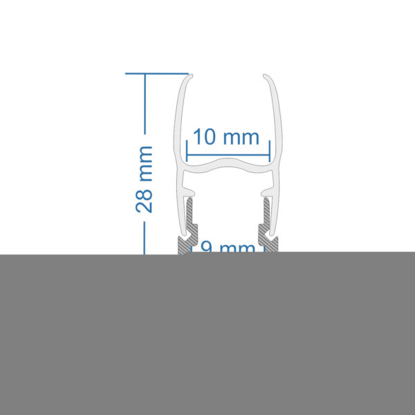 GloboStar® GLASSBOARD-PROFILE 70812-3M Προφίλ Αλουμινίου - Βάση & Ψύκτρα Ταινίας LED με Λευκό Γαλακτερό Κάλυμμα - Χρήση για Μοριακό Φωτισμό Γυαλιού Πάχους 10mm - Πατητό Κάλυμμα - Ασημί - 3 Μέτρα - Πακέτο 5 Τεμαχίων - Μ300 x Π1.7 x Υ3cm - Image 6