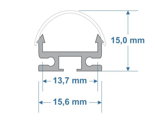 GloboStar® SURFACEPENDANT-PROFILE 70813-1M Προφίλ Αλουμινίου - Βάση & Ψύκτρα Ταινίας LED με Λευκό Γαλακτερό Κάλυμμα - Επιφανειακή & Κρεμαστή Χρήση - Πατητό Κάλυμμα - Ασημί - 1 Μέτρο - Μ100 x Π1.6 x Υ1.5cm