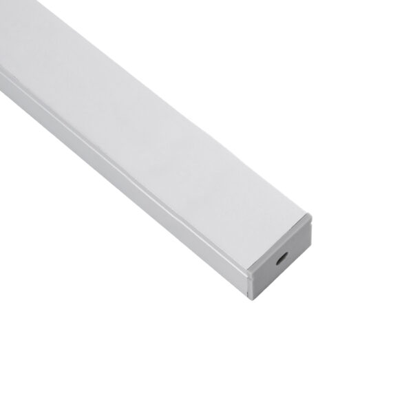 GloboStar® SURFACE-PROFILE 70824-1M Προφίλ Αλουμινίου - Βάση & Ψύκτρα Ταινίας LED με Λευκό Γαλακτερό Κάλυμμα - Επιφανειακή Χρήση - Πατητό Κάλυμμα - Ασημί - 1 Μέτρο - Μ100 x Π3 x Υ2cm - Image 4