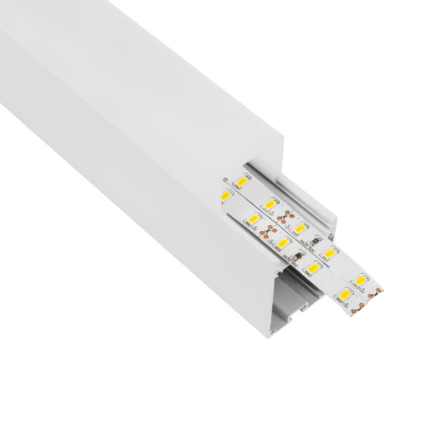 GloboStar® SURFACEPENDANT-PROFILE 70831-1M Προφίλ Αλουμινίου - Βάση & Ψύκτρα Ταινίας LED με Λευκό Γαλακτερό Κάλυμμα - Επιφανειακή & Κρεμαστή Χρήση - Πατητό Κάλυμμα - Λευκό - 1 Μέτρο - Μ100 x Π3.5 x Υ7.4cm - Image 3