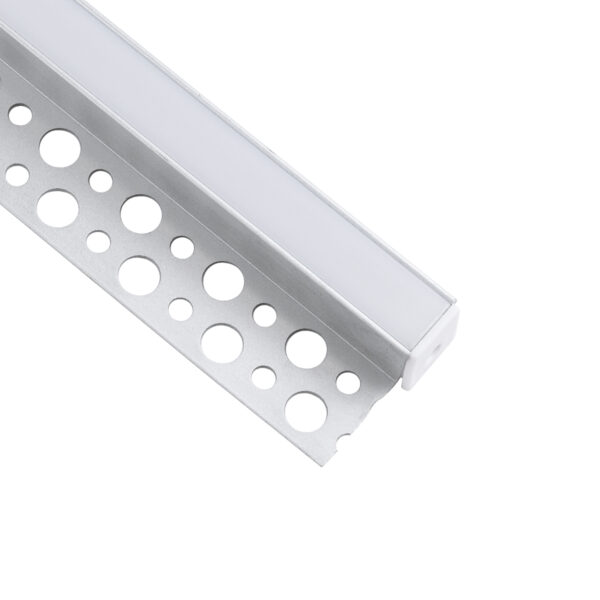 GloboStar® PLASTERBOARD-PROFILE 70834-3M Προφίλ Αλουμινίου - Βάση & Ψύκτρα Ταινίας LED με Λευκό Γαλακτερό Κάλυμμα - Χωνευτή Τερματική Χρήση σε Τελείωμα Γυψοσανίδας ή σε Πλακάκι - Trimless - Πατητό Κάλυμμα - Ασημί - 3 Μέτρα - Πακέτο 5 Τεμαχίων - Μ300 x Π3.1 x Υ1.3cm - Image 3