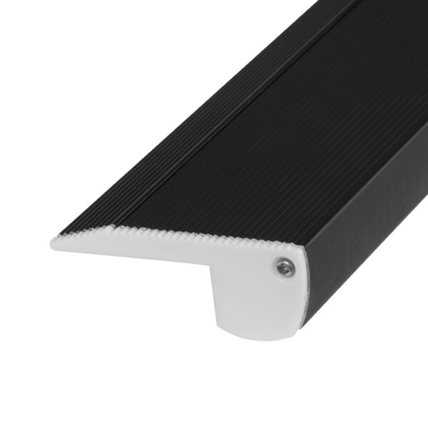 GloboStar® STAIR-PROFILE 70841-1M Προφίλ Αλουμινίου - Βάση & Ψύκτρα Ταινίας LED με Λευκό Γαλακτερό Κάλυμμα - Χρήση σε Σκαλοπάτια - Πατητό Κάλυμμα - Μαύρο - 1 Μέτρο - Μ100 x Π6 x Υ2.1cm - Image 6