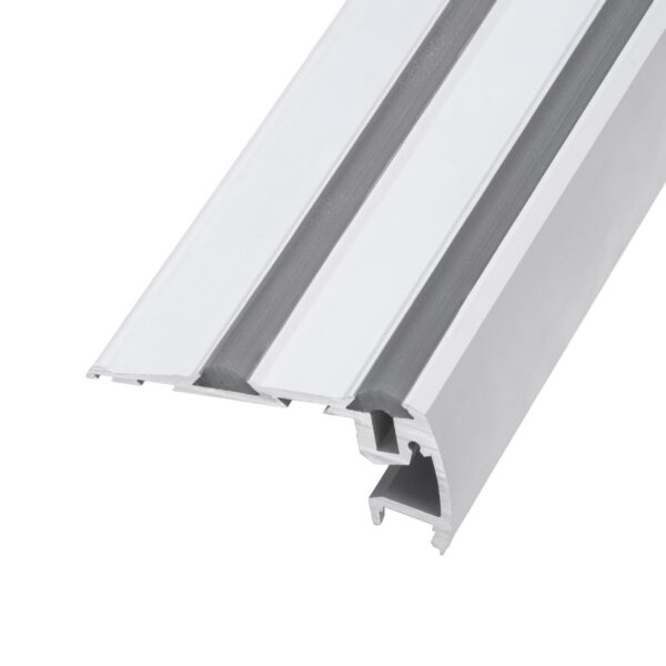 GloboStar® STAIR-PROFILE 70842-3M Προφίλ Αλουμινίου - Βάση & Ψύκτρα Ταινίας LED με Λευκό Γαλακτερό Κάλυμμα - Χρήση σε Σκαλοπάτια - Πατητό Κάλυμμα - Ασημί - 3 Μέτρα - Μ300 x Π8 x Υ3.2cm - Image 5