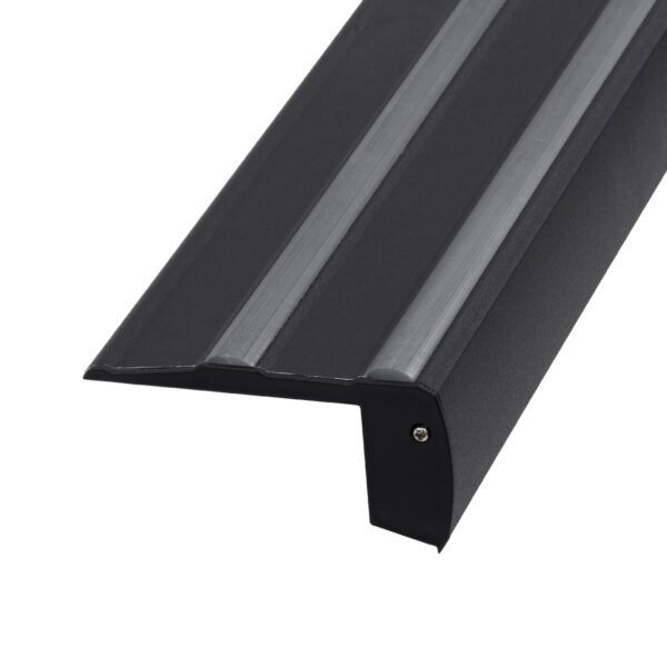 GloboStar® STAIR-PROFILE 70843-3M Προφίλ Αλουμινίου - Βάση & Ψύκτρα Ταινίας LED με Μαύρο Φιμέ Κάλυμμα - Χρήση σε Σκαλοπάτια - Πατητό Κάλυμμα - Μαύρο - 3 Μέτρα - Μ300 x Π8 x Υ3.2cm - Image 6