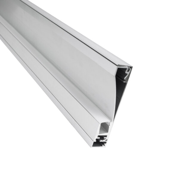 GloboStar® SKIRTINGBOARD-PROFILE 70850-3M Προφίλ Αλουμινίου - Βάση & Ψύκτρα Ταινίας LED με Λευκό Γαλακτερό Κάλυμμα - Επιφανειακή Χρήση για Περβάζι - Πατητό Κάλυμμα - Ασημί - 3 Μέτρα - Μ300 x Π1.6 x Υ8cm - Image 5