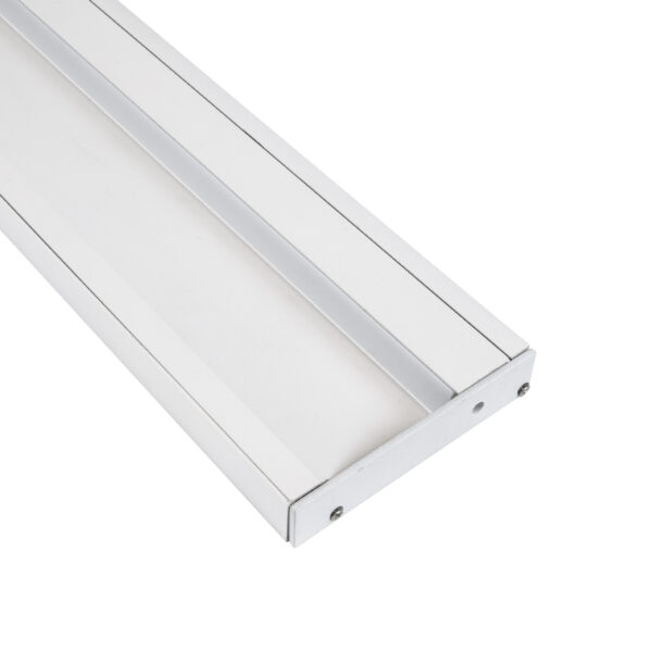 GloboStar® SKIRTINGBOARD-PROFILE 70851-3M Προφίλ Αλουμινίου - Βάση & Ψύκτρα Ταινίας LED με Λευκό Γαλακτερό Κάλυμμα - Επιφανειακή Χρήση για Περβάζι - Πατητό Κάλυμμα - Λευκό - 3 Μέτρα - Μ300 x Π1.6 x Υ8cm - Image 3