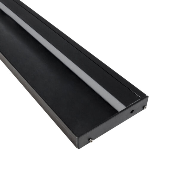 GloboStar® SKIRTINGBOARD-PROFILE 70852-3M Προφίλ Αλουμινίου - Βάση & Ψύκτρα Ταινίας LED με Λευκό Γαλακτερό Κάλυμμα - Επιφανειακή Χρήση για Περβάζι - Πατητό Κάλυμμα - Μαύρο - 3 Μέτρα - Μ300 x Π1.6 x Υ8cm - Image 3