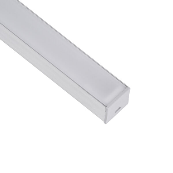 GloboStar® SURFACE-PROFILE 70867-1M Προφίλ Αλουμινίου - Βάση & Ψύκτρα Ταινίας LED με Λευκό Γαλακτερό Κάλυμμα - Επιφανειακή Χρήση - Πατητό Κάλυμμα - Ασημί - 1 Μέτρο - Μ100 x Π2.3 x Υ2cm - Image 3