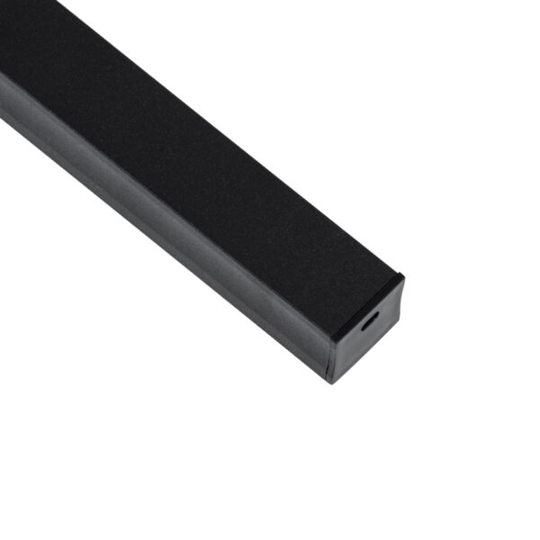 GloboStar® SURFACE-PROFILE 70869-1M Προφίλ Αλουμινίου - Βάση & Ψύκτρα Ταινίας LED με Λευκό Γαλακτερό Κάλυμμα - Επιφανειακή Χρήση - Πατητό Κάλυμμα - Μαύρο - 1 Μέτρο - Μ100 x Π2.3 x Υ2cm - Image 4