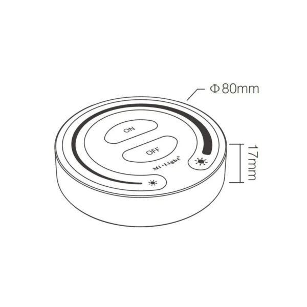 GloboStar® 71403 FUT087-B Mi-Light Ασύρματο Χειριστήριο Αφής RF 2.4Ghz για όλα τα Μονόχρωμα Mi-BOXER Controller DC 3V 2 x AAA - IP20 Μαύρο Φ8 x Υ1.8cm - 5 Years Warranty - Image 12