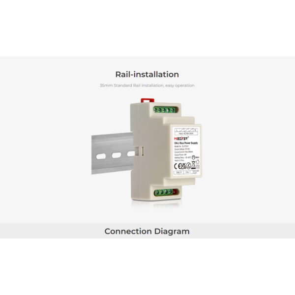 GloboStar® 71420 DL-POW1 Mi-BOXER DC DALI BUS Power Supply Τροφοδοτικό SELV AC 100-240V σε DC 16V 2 Καναλιών DC 16V 2 x 125mA 2W - Max 250mA 4W - IP20 - Din Rail Ράγας - Μ9 x Π3.4 x Υ6cm - 5 Years Warranty - Image 11