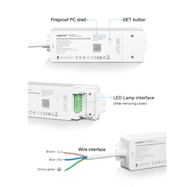 GloboStar® 71437 WL1-P75V24 Mi-BOXER DC Smart Wifi & RF 2.4Ghz & Push Dimming Power Supply Τροφοδοτικό SELV & Controller / Dimmer All in One AC100-240V σε DC 24V 1 x 3A 75W - Max 3A 75W - IP20 Μ19 x Π5.5 x Υ3.2cm - 5 Years Warranty - Image 11