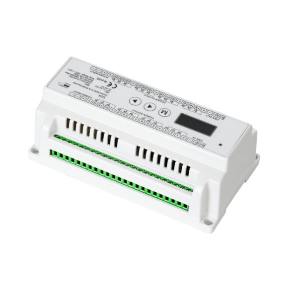 GloboStar® 71450 D24 SKYDANCE DC DMX & RDM Dimmer Din Rail Ράγας High Speed Controller / Decoder 24 Καναλιών DC 12-24V 24 x 3A 72W - Max 72.5A 1740W - IP20 Μ16 x Π9 x Υ6cm - 5 Years Warranty - Image 2